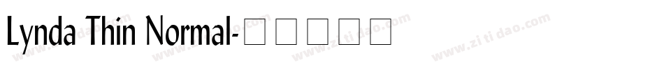 Lynda Thin Normal字体转换